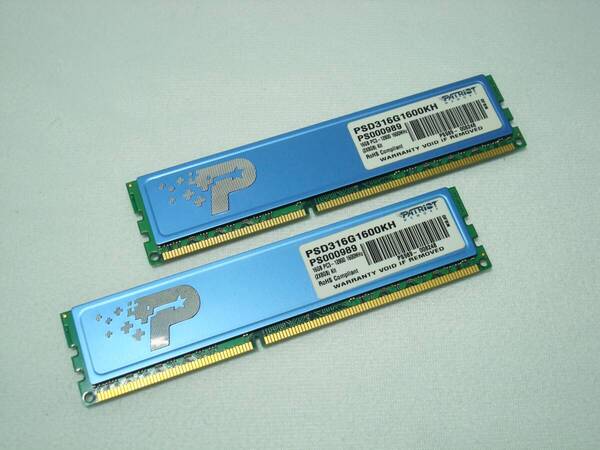 Patriot DDR3-1600 PC3-12800 デスク用 メモリ 8GB×2枚 計16GB