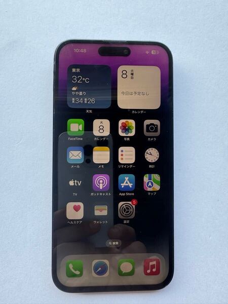 Apple iPhone14 Pro Max 128 ディープパープル US版SIMフリー フロントパネル、カメラ、バッテリー交換品 ジャンク品