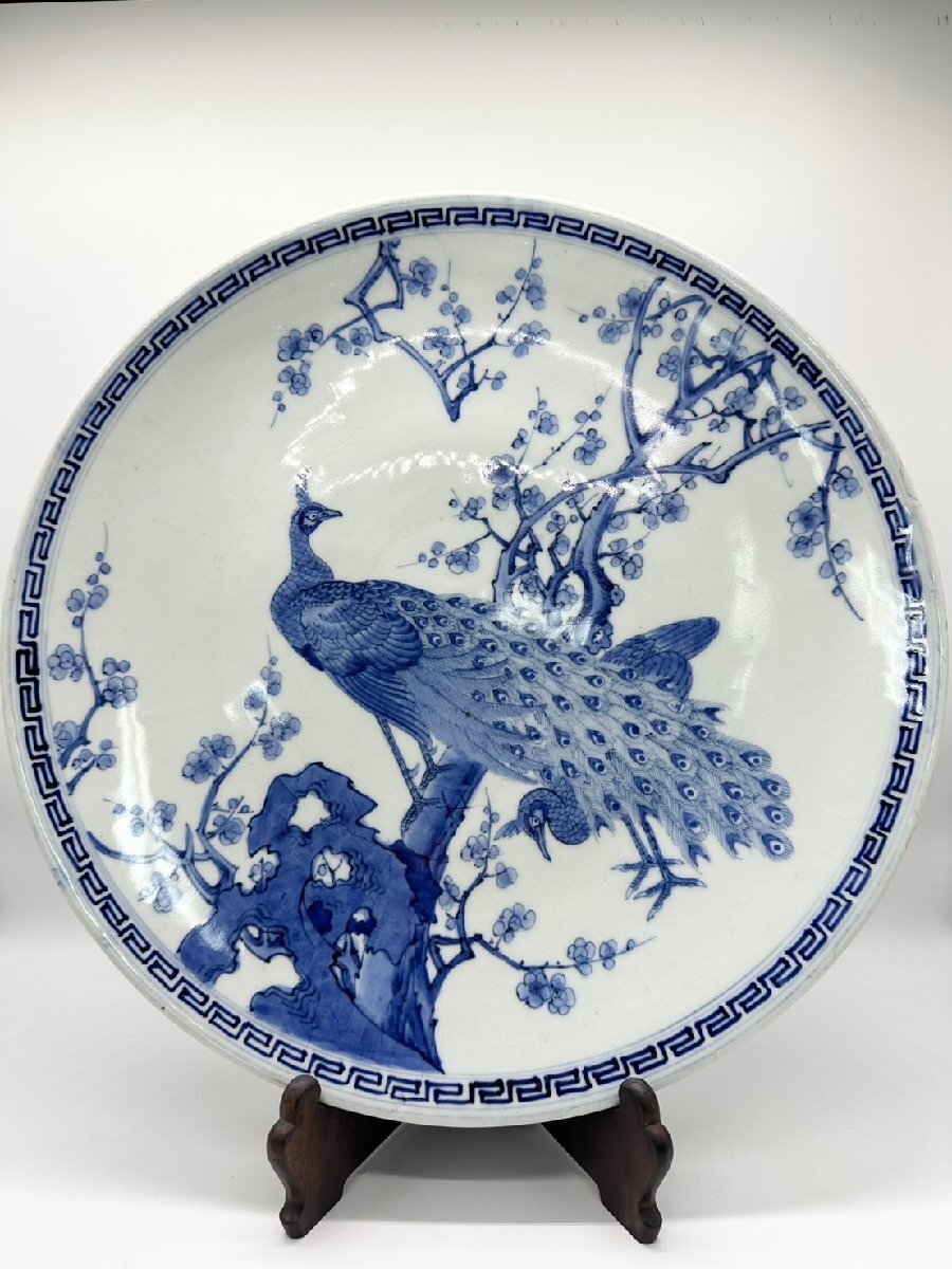 1292 中国 骨董 大明成化年製 染付 飾り皿 時代物 Yahoo!オークション -「大明成化年製」(染付) (伊万里、有田)の