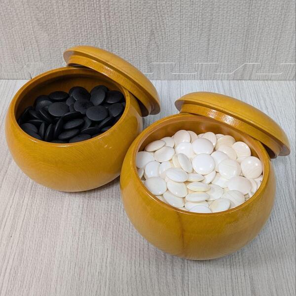 良品 碁石 碁笥 囲碁 蛤碁石 那智黒 本榧?