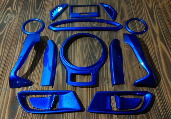 トヨタ86 BRZ zn6 zc6 キャンディブルー室内パネルカバーフルセット インテリアパネル