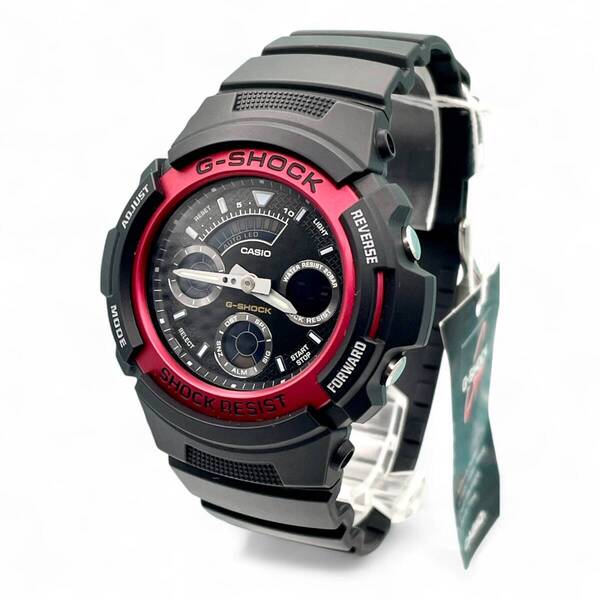 美品 ■ CASIO カシオ G-SHOCK ジーショック AW-591 アナデジ腕時計 メンズ 防水 タフ クォーツ 稼働 ブラック レッド 人気 4326-49-50