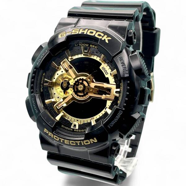 稼働 ■ CASIO カシオ G-SHOCK GA-110GB-1AJF ブラック×ゴールド デジアナ メンズ腕時計 タフ 防水 4378-34-61