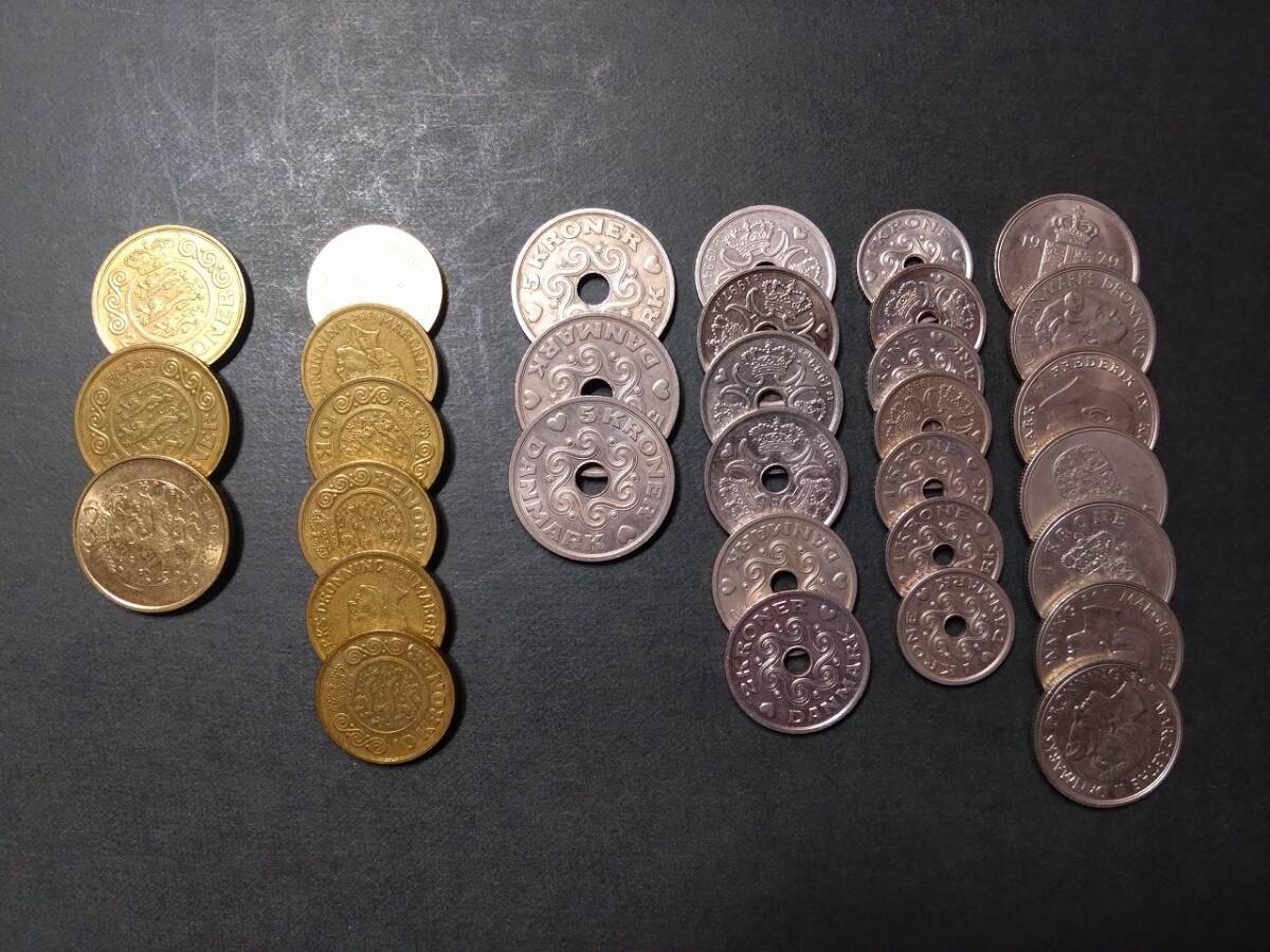 3562【デンマーク】20クローネ　硬貨　コイン　古銭　60枚セット 海外古銭 デンマーク/20クローネ硬貨/20KRONERの通販 by ゆこ's