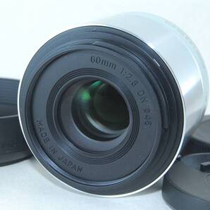 ★実用良品★SIGMA シグマ Art 60mm F2.8 DN シルバー マイクロフォーサーズ フード付き♪