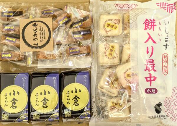 【送料無料】★餅入り最中 ようかん巻 小倉ようかん《詰め合わせ》 和菓子 お茶請け おやつ 箱発送