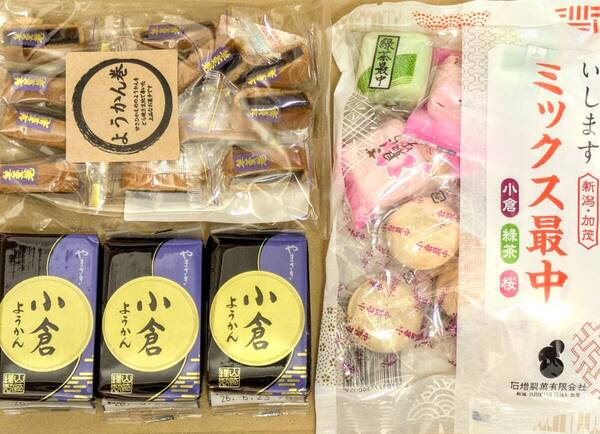 【送料無料】★ミックス最中 ようかん巻 小倉ようかん《詰め合わせ》 和菓子 お茶請け おやつ 箱発送