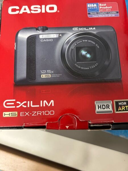 CASIO EXILIM EX-ZR100 コンパクトデジタルカメラ 元箱 充電器 取扱説明書あり レンズエラー