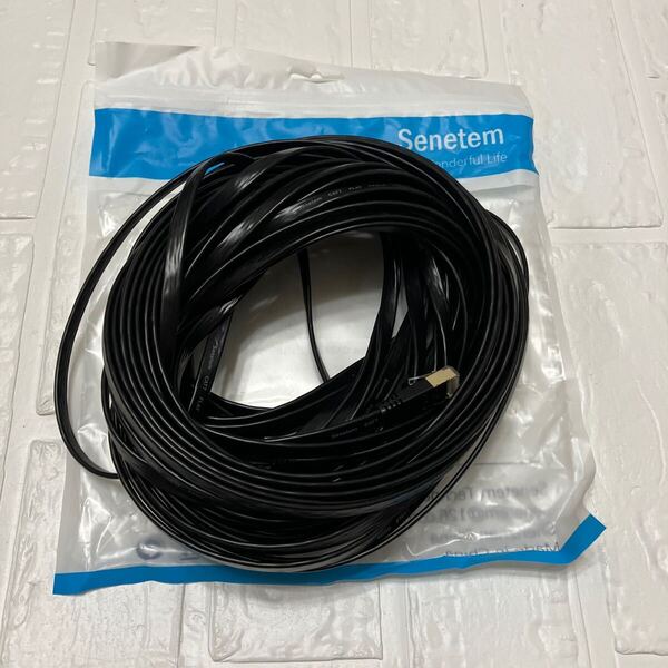 Senetem LANケーブル 20m CAT7ウルトラフラットLANケーブル カテゴリ7 高速 lanケーブル 10Gbps/600MHz CAT7準拠 RJ45 ツメ折れ防止