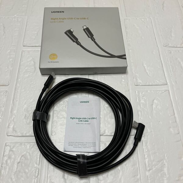 UGREEN Linkケーブル 5m Quest1 /2 /3 /3s / VRに対応 L字 USB-C to USB-Cケーブル PD対応60W/3A急速充電 5Gbpsデータ転送 Type-C機種対応