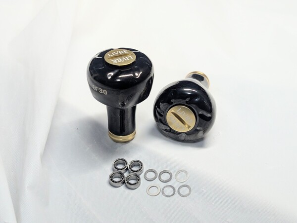 未使用品 限定 15th 管389GY リブレ ハンドルノブ EF30 シマノA ダイワS ベアリング付き