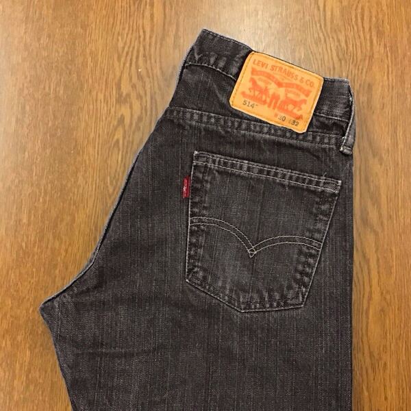 【GG013】Levi's 514 W30 L32 ブラック ジーンズ ジーパン デニムパンツ メンズブランド古着 リーバイス514 送料無料