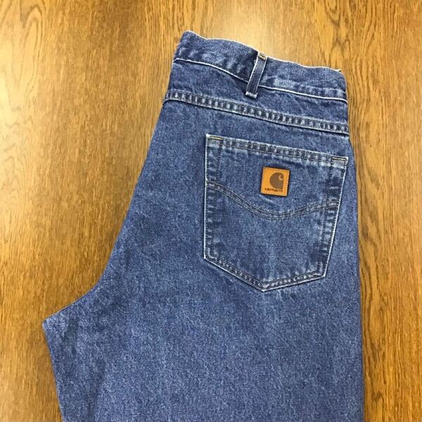 【GG014】Carhartt W38 L32 ジーンズ ジーパン デニムパンツ メンズブランド古着 カーハート 送料無料
