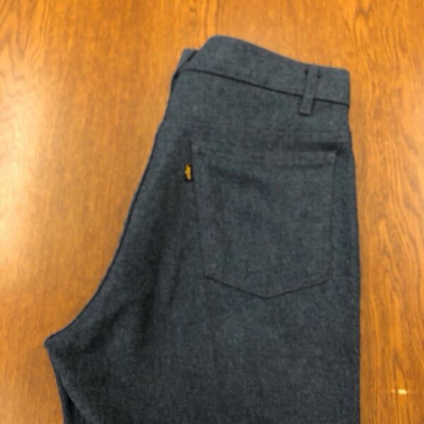 【GG045】Levi's 517 W33 L30 ブーツカット スタプレ ワークパンツ ネイビー メンズブランド古着 リーバイス517 送料無料