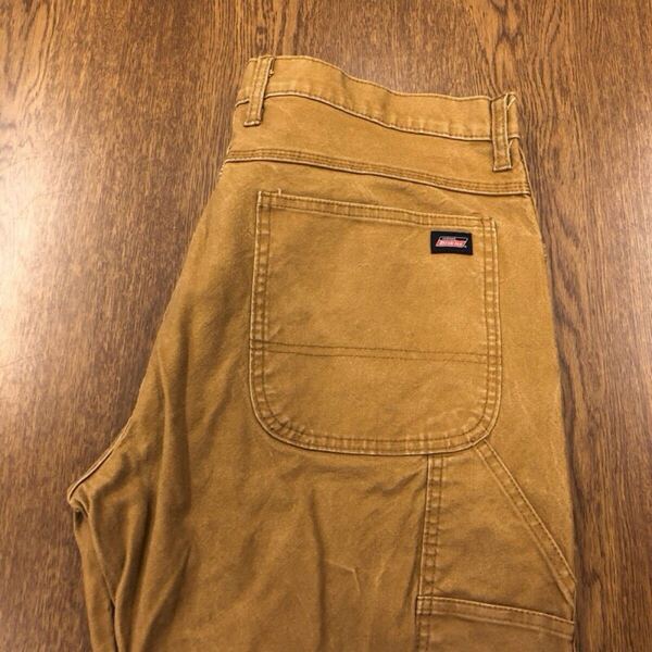 【GG082】Dickies W36 L32 ペインターパンツ ワークパンツ ベージュ ストレッチ生地 メンズブランド古着 ディッキーズ 送料無料