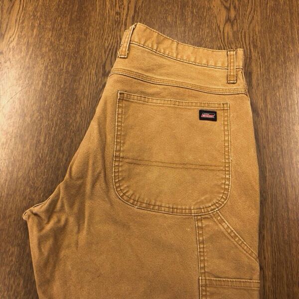 【GG088】Dickies W36 L34 ペインターパンツ ワークパンツ ベージュ ストレッチ生地 メンズブランド古着 ディッキーズ 送料無料