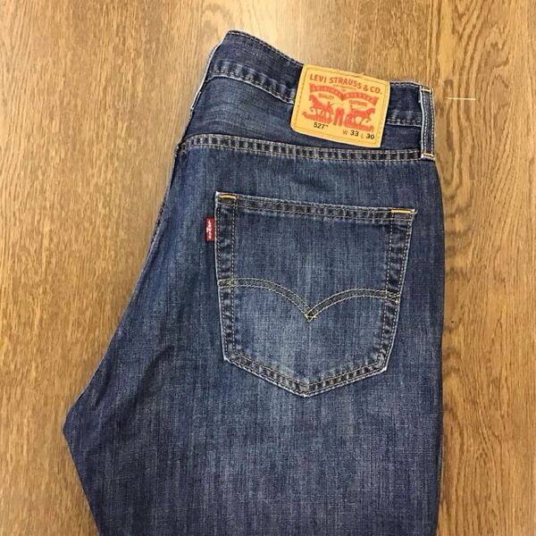 【GG110】Levi's 527 W33 L30 色落ち加工 ブーツカット 薄地 ジーンズ ジーパン デニムパンツ メンズブランド古着 リーバイス527 送料無料