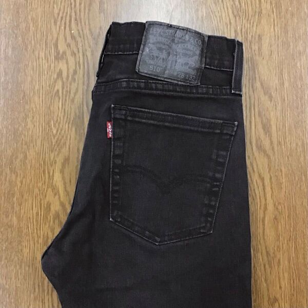 【GG119】Levi's 510 W28 L32 ブラック ジーンズ ジーパン デニムパンツ ストレッチ生地 メンズブランド古着 リーバイス510 送料無料