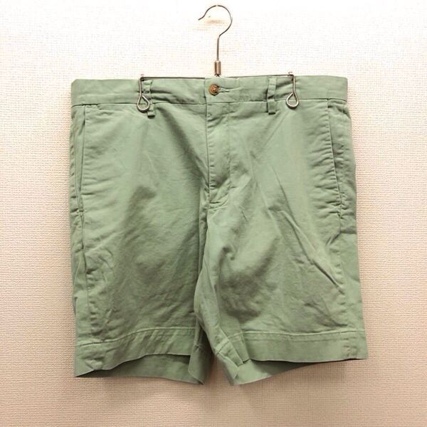 【GG146】POLO RALPH LAUREN W32 チノハーフパンツ ライトグリーン ストレッチ ブランド古着 ポロ ラルフローレン ショートパンツ 送料無料
