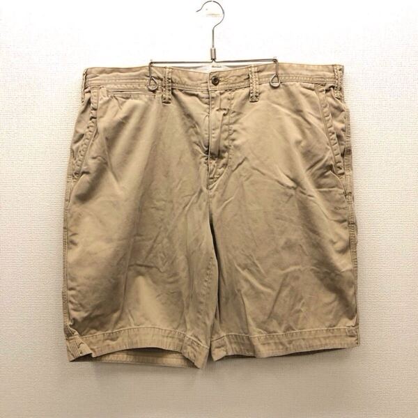 【GG193】POLO RALPH LAUREN W38 ワークハーフパンツ ベージュ メンズブランド古着 ポロ ラルフローレン ショートパンツ 送料無料
