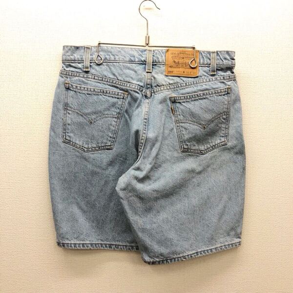 【GG202】Levi's 550 W34 L00 デニムハーフパンツ メンズブランド古着 リーバイス550 ショートパンツ 送料無料