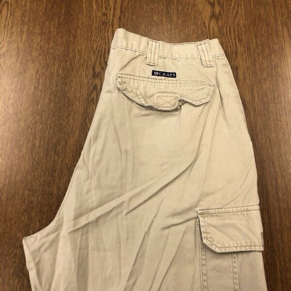 【GG232】CHAPS W36 L32 カーゴパンツ ワークパンツ ベージュ メンズブランド古着 チャップス 送料無料