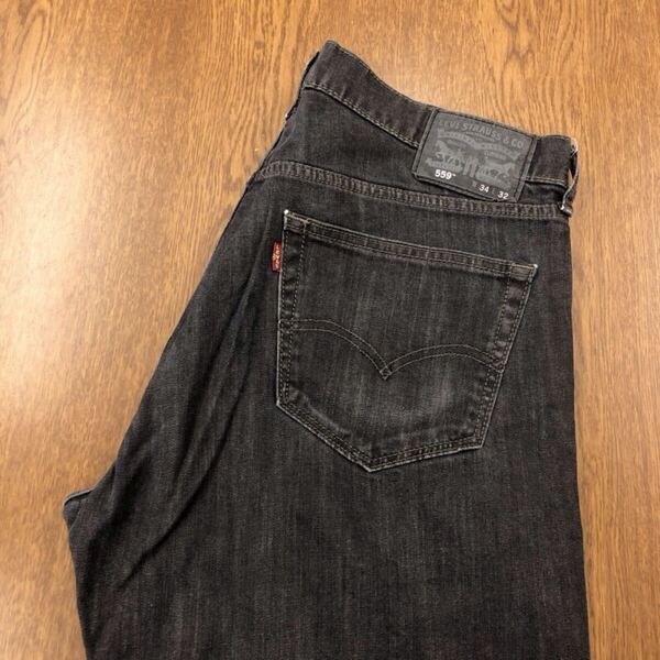 【GG239】Levi's 559 W34 L32 ブラック ジーンズ ジーパン デニムパンツ メンズブランド古着 リーバイス559 送料無料
