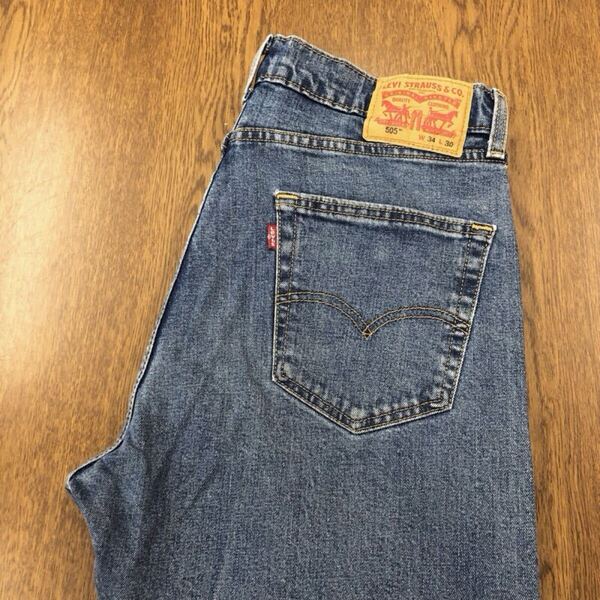 【GG245】Levi's 505 W34 L30 ジーンズ ジーパン デニムパンツ ストレッチ生地 メンズブランド古着 リーバイス505 送料無料