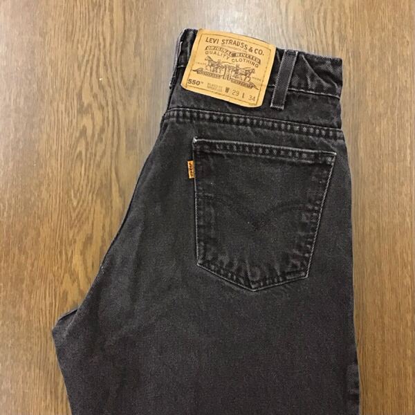 【GG271】Levi's 550 W29 L34 ブラック ジーンズ ジーパン デニムパンツ ブランド古着 リーバイス550 送料無料