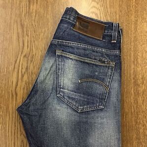 【GG302】G-STAR RAW W30 L32 色落ち加工 ジーンズ ジーパン デニムパンツ メンズブランド古着 ジースターロウ 送料無料
