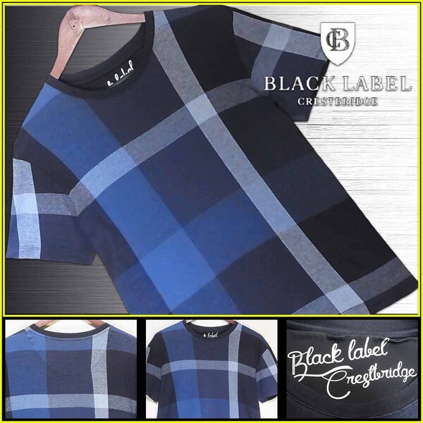 大人気Lサイズ!ラージスケール CBチェック Tシャツ 日本製▼ブラックレーベルクレストブリッジ CRESTBRIDGE バーバリー