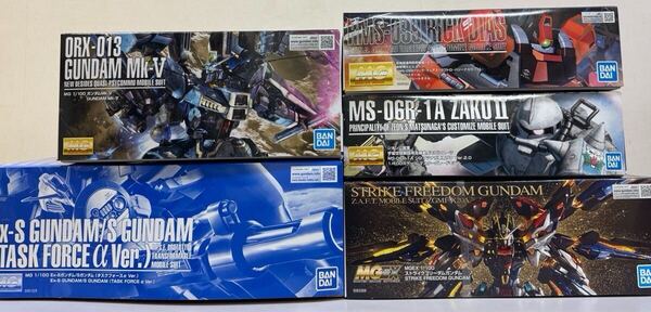未組立 MGEX ストフリ、MG シンマツナガ専用ザク、リックディアス クワトロ、ガンダムMK-Ⅴ、Ex-Sガンダム/Sガンダム