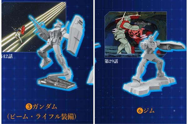機動戦士ガンダム チョコサプ ビーム ライフル装備 ガンダム、ジム