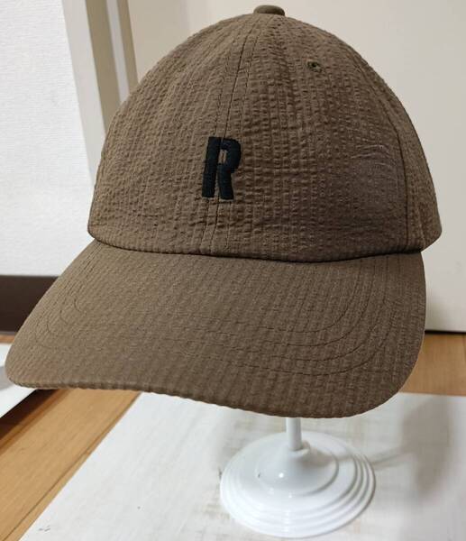 ★送料無料!! RHC Ron Herman ロンハーマン アールエイチシー R刺しゅう シアサッカー 帽子 キャップ 茶 ブラウン フリーサイズ 男女着用可