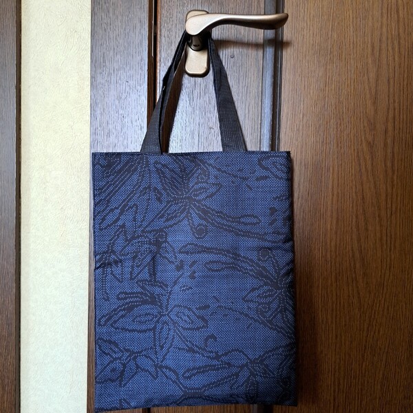 ★ 着物リメイク/ハンドメイド/大島紬/トートバック/エコバック/一点もの ★ サブバッグ 買い物バッグ 手提げ