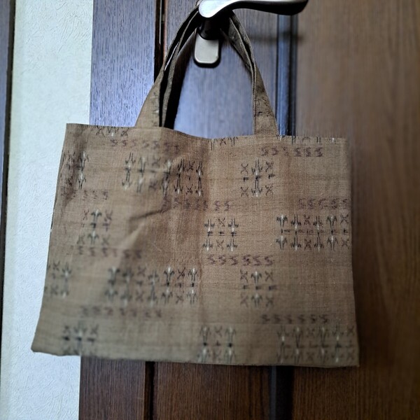 ★ 着物リメイク/ハンドメイド/紬/トートバック/エコバック/ ★ サブバッグ 手提げバッグ 買い物バッグ