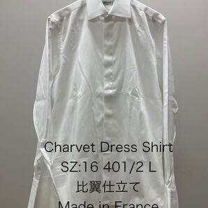 Charvet シャルべ made in Franceフランス製 長袖 シャツ ストライプ メンズ39 15 1/2 L XLクラシック ドレス ビンテージ Turnbull & Asser