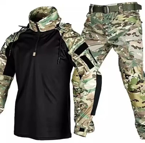 BDU コンバットシャツ、パンツ 上下セット / マルチカム、Lサイズ、戦闘服、迷彩服