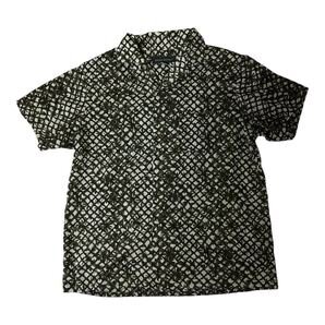 90s BANANA REPUBLIC 総柄 オープンカラーシャツ S