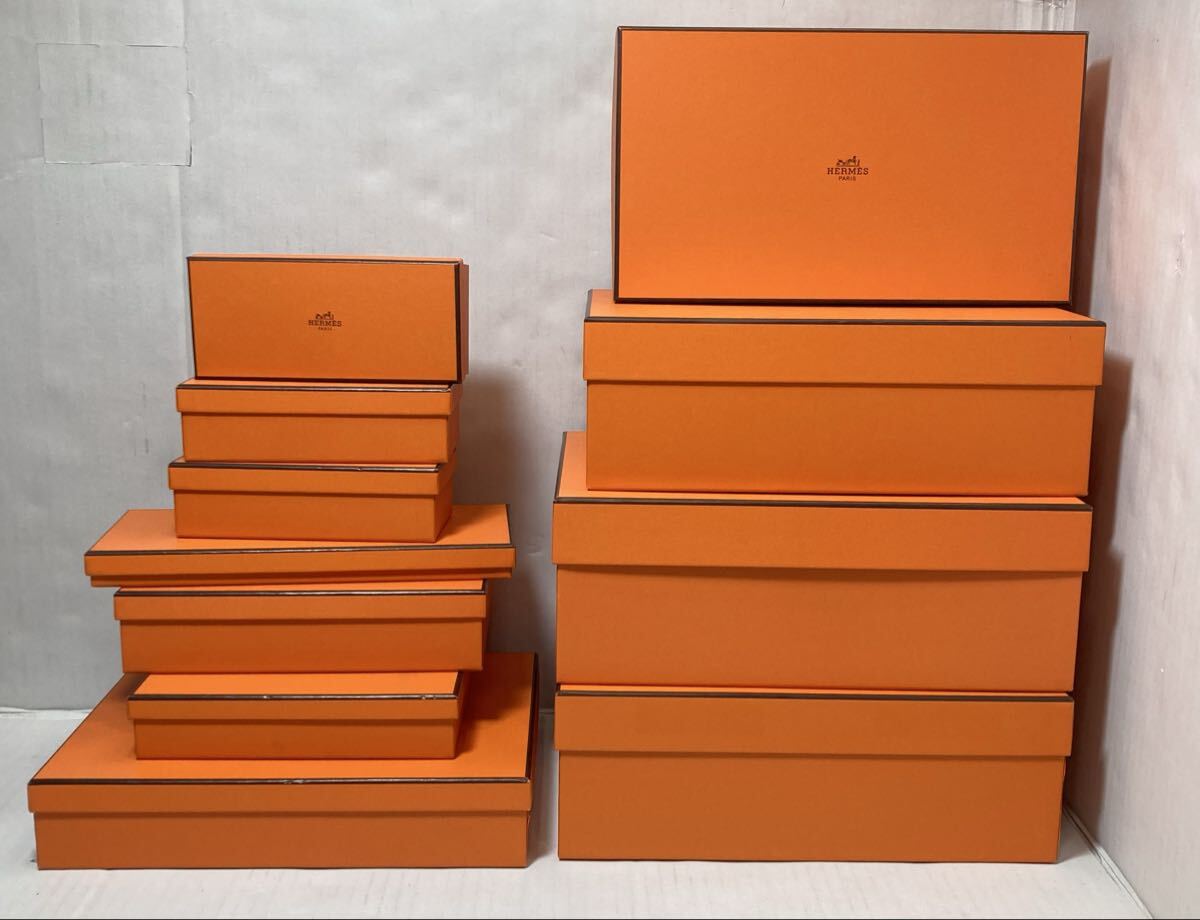 エルメス HERMES 空箱 オレンジボックス まとめ売り ブランド 19個 エルメス HERMES 空箱 オレンジボックス まとめ売り ブランド 19