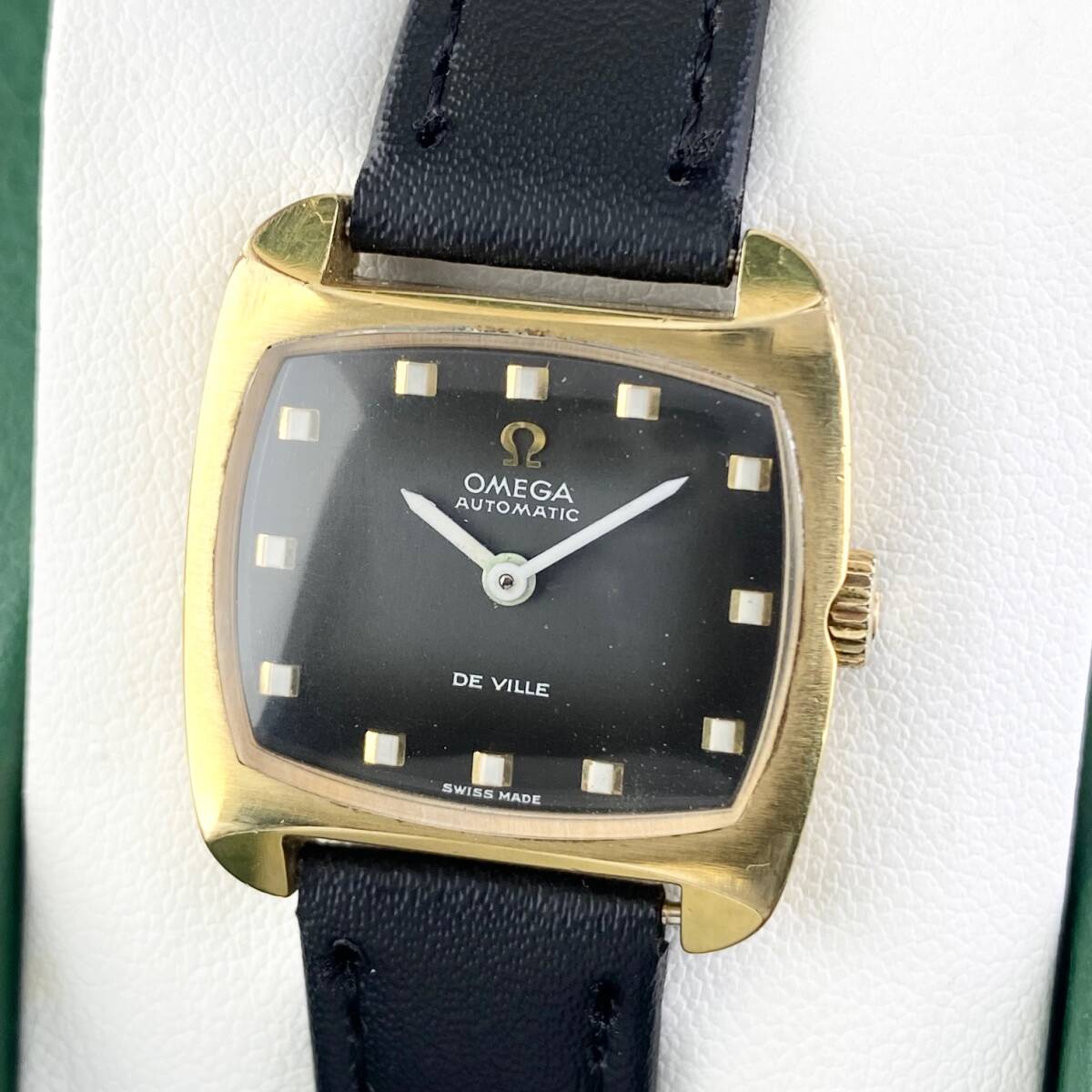 稼働 OMEGA DE VILLE 腕時計 手巻き 機械式 レディース レザー Yahoo!オークション -「オメガ デビル 手巻き レディース」の