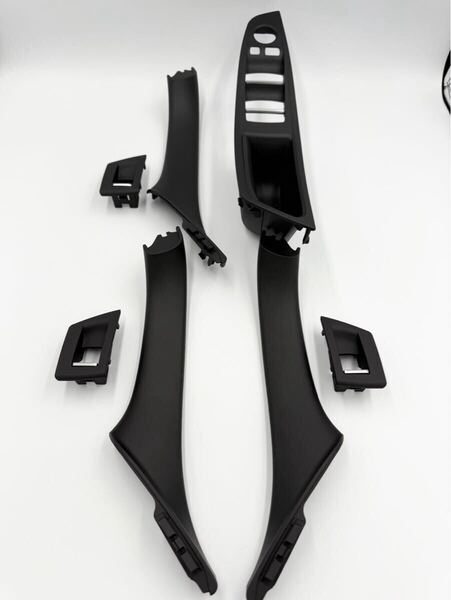 即納当日発送 BMW F10 F11 5シリーズ 右H RHD ブラック ドアインナーハンドル/パワーウインドウスイッチ カバー 523i 523d 528i 535i 1台分