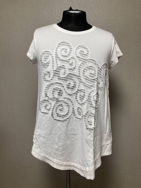 sensounico センソユニコ tb ティービー トップス カットソー 古着 レディース 半袖 夏 白 チュニック 38 tシャツ tb-7-31