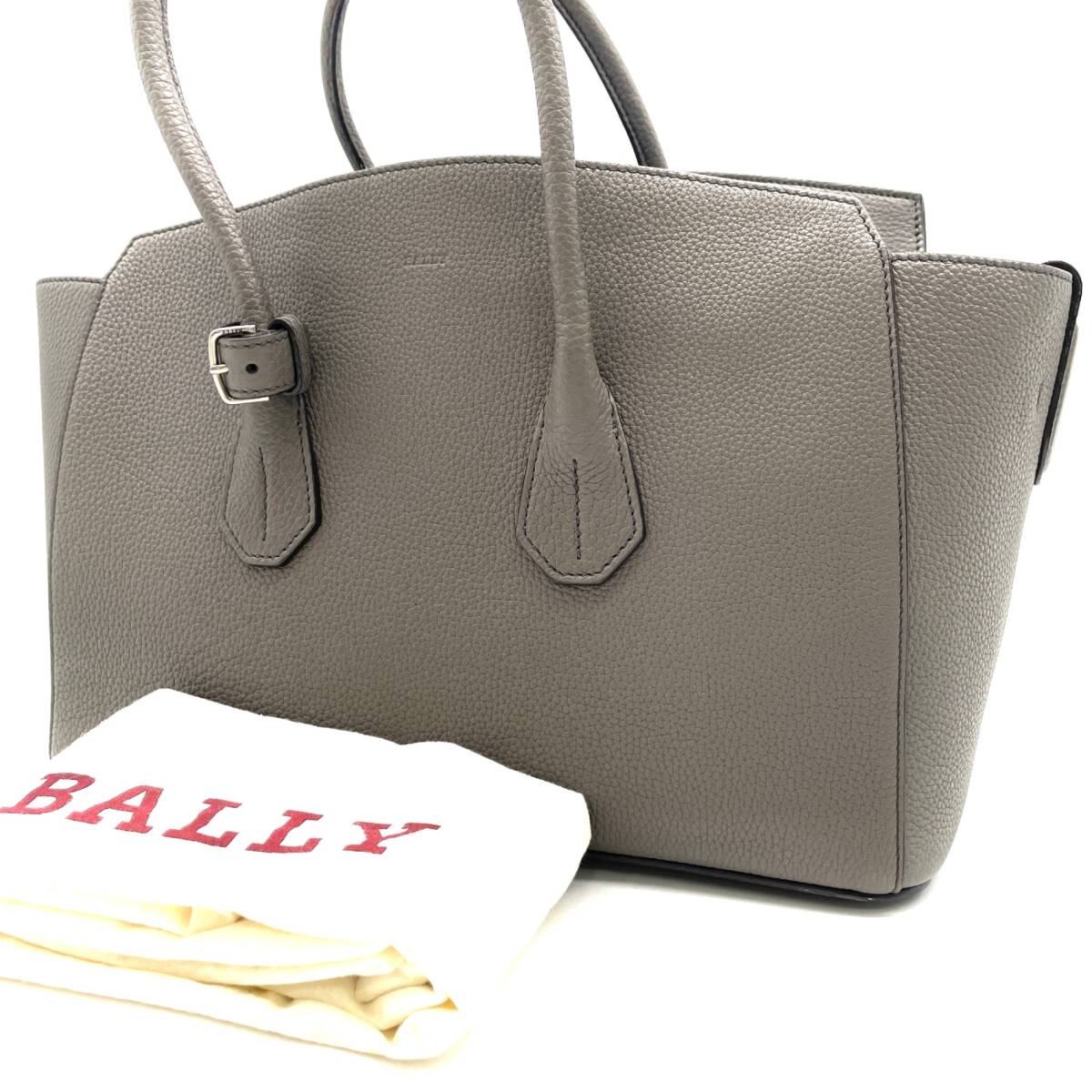【未使用保管品】BALLY セミハンドバッグ レザー 未使用級 BALLY SOMMET MD ハンドバッグ レザー ピンク系 保存袋