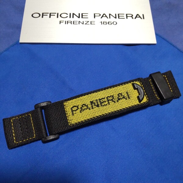 PANERAI 正規 パネライ ベルト 純正 ハイテク ベルクロ ストラップ 黄/黒 サブマリーナ 他 イエロー/ブラック MX00149K 24/24mm 送料込み