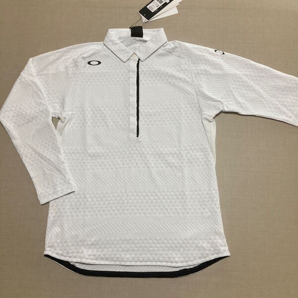 新品・未使用 OAKLEY ゴルフ 長袖ポロシャツ ◆ L ◆ FOA500494 ホワイト オークリー