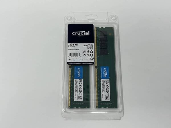crucial pc4-25600 ddr4-3200 udimm 32gb ct2k16g4dfa32a