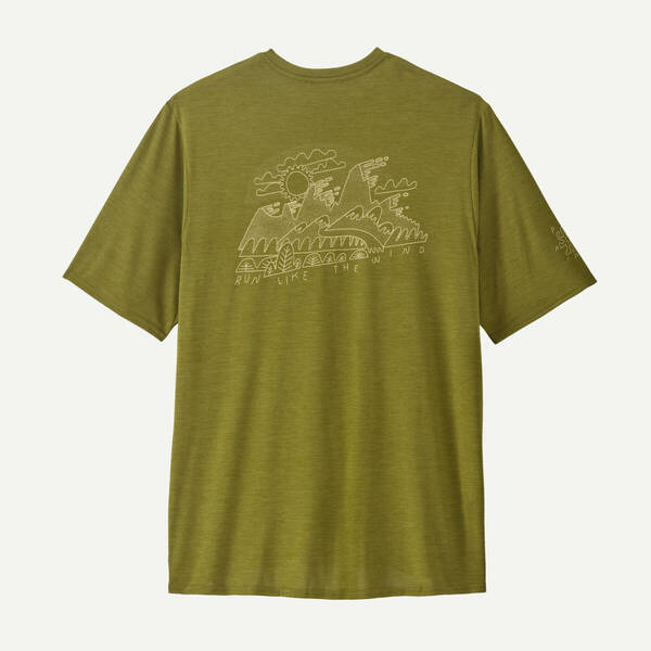 ★新作★ patagonia パタゴニア キャプリーン クール デイリー グラフィック シャツ Wind Runner: Graze Green X-Dye Mサイズ 正規品