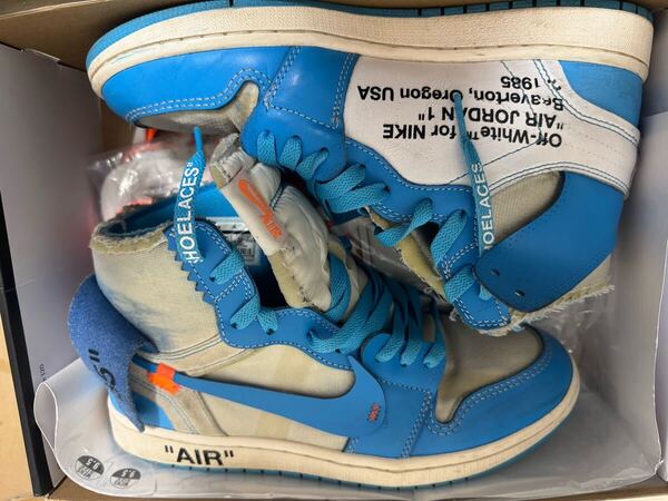 Off-White x Nike Air Jordan 1 HighUNC White/Dark Powder Blue