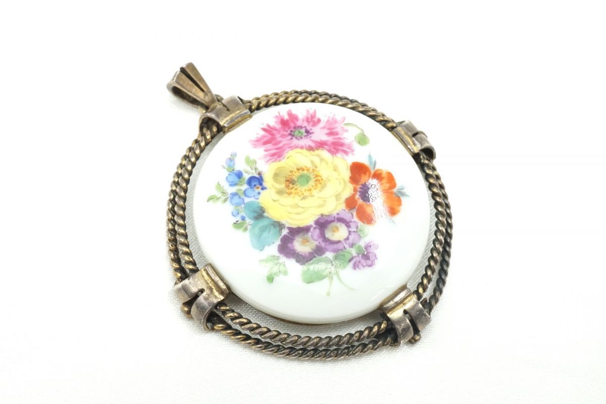 Meissen ペンダントヘッド 陶器製 Yahoo!オークション -「マイセン ペンダント」の落札相場・落札価格